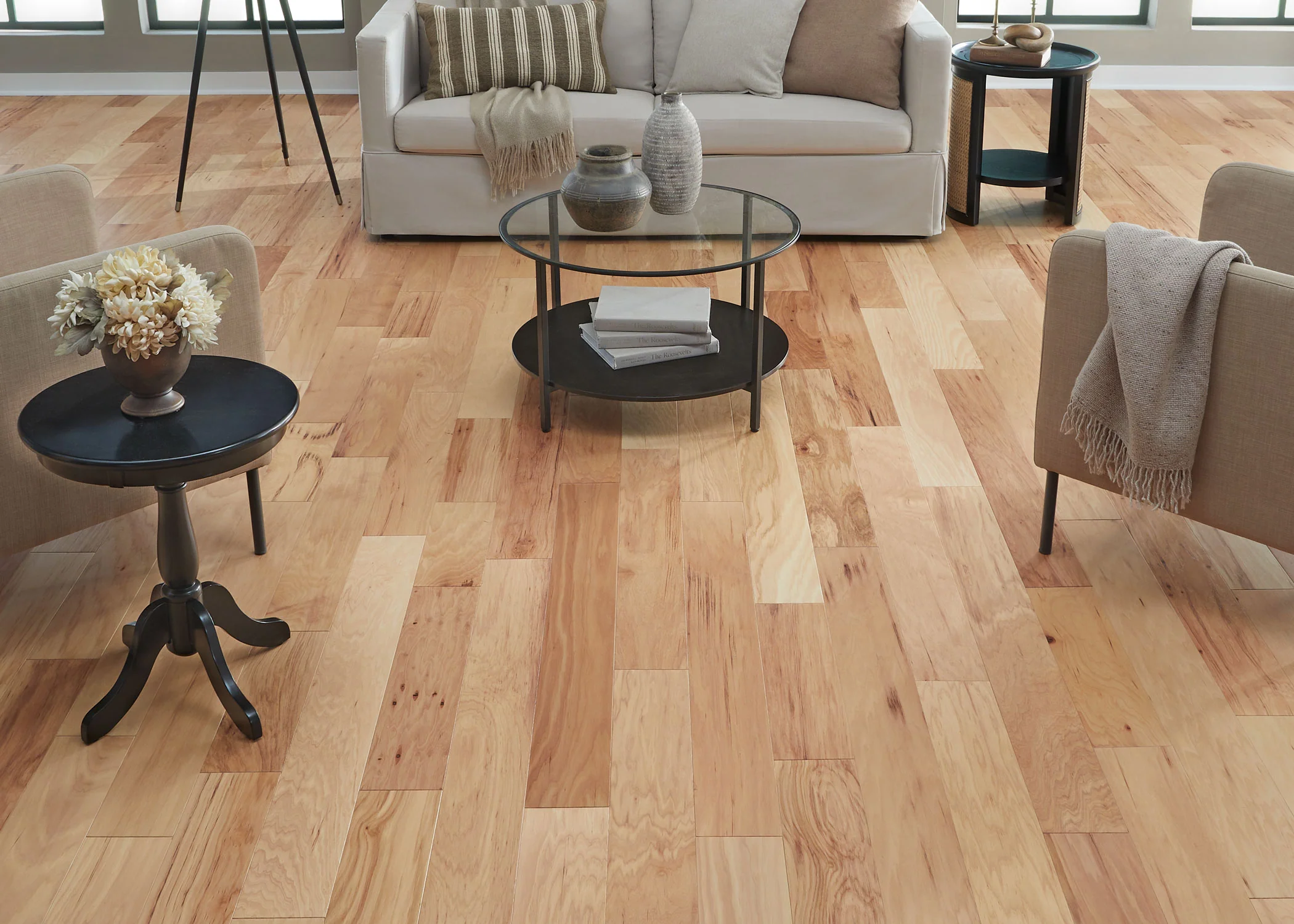 3/8 in. Sun Valley Hickory Quick Click Prefinished Engineered Hardwood Flooring 5.38 in. Wide - Image 3
