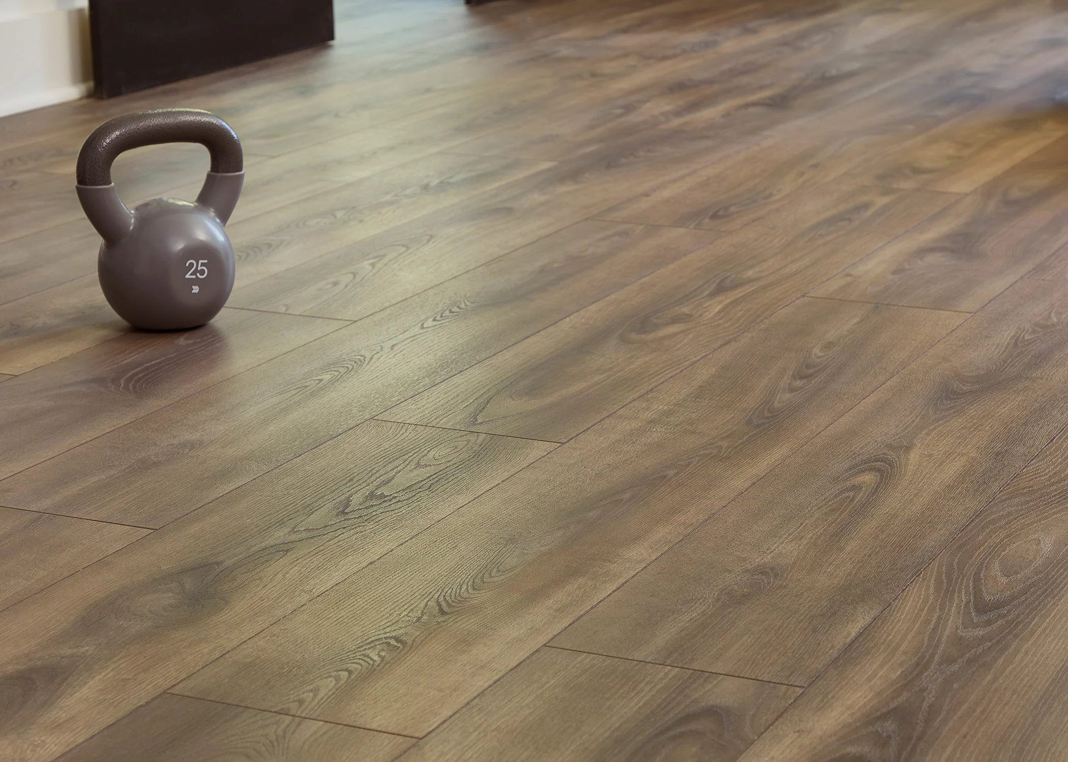 12mm Almond Crate Oak w/pad Water-Resistant Laminate Flooring 7.48 in. Width x 50.6 in. Length - Image 3