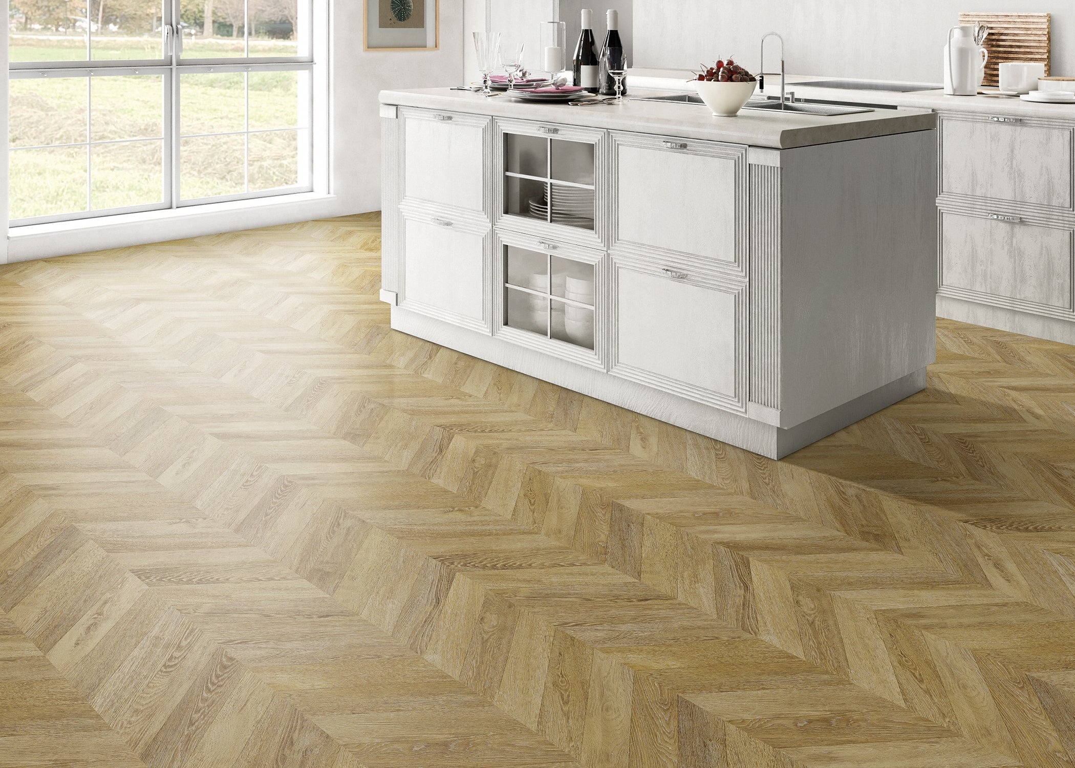 8mm Prospect Park Chevron Water-Resistant Laminate Flooring 11.55 in. Wide x 47 in. Long - Image 3