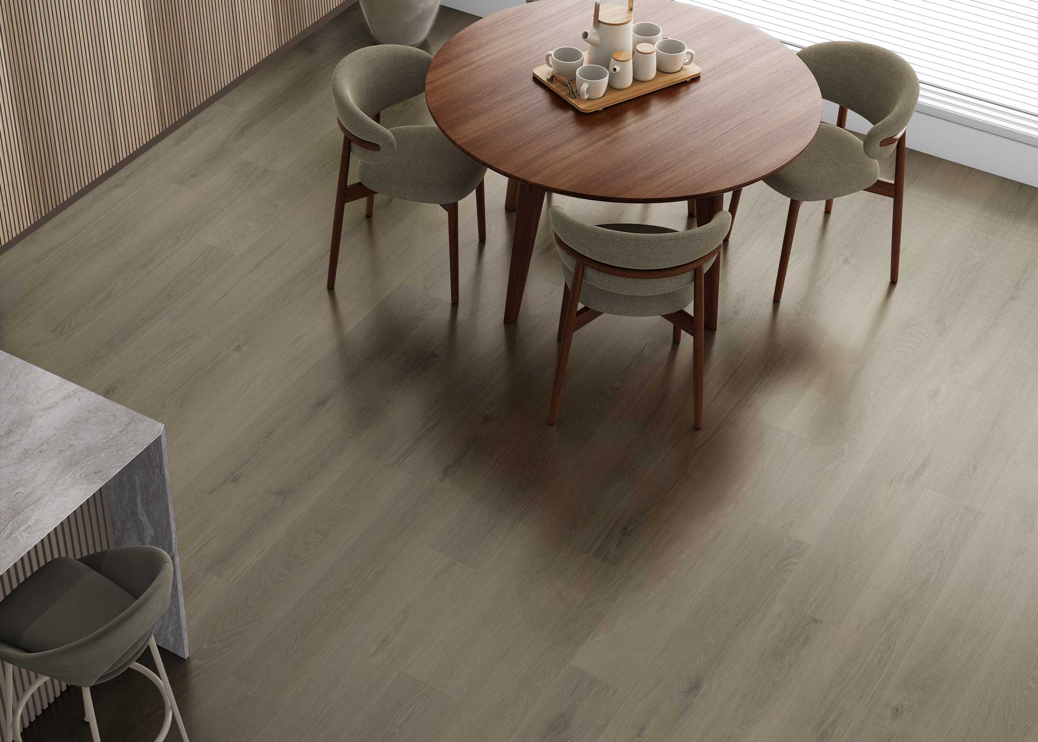 8mm w/pad Moonflower Bay Oak Water-Resistant Hybrid Resilient Flooring 6.97 in. Wide x 50.79 in. Long - Image 4