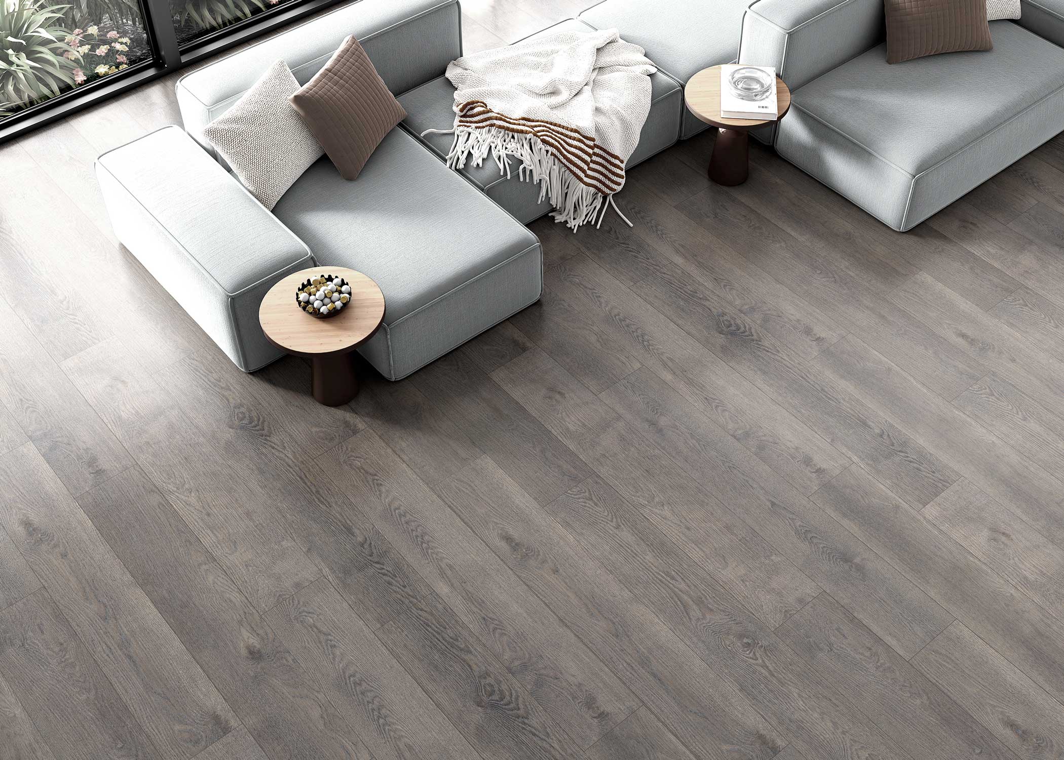 8mm w/pad Night Heron Oak Water-Resistant Hybrid Resilient Flooring 6.97 in. Wide x 50.79 in. Long - Image 3